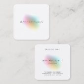 Premium Silk Finish Elegante farbenfrohe Vorlage Quadratische Visitenkarte (Vorne/Hinten)