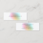 Premium Silk Finish Moderne Elegante Farben Mini Visitenkarte (Vorne/Hinten)