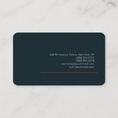 Premium Silk Minimalistisch Visitenkarte (Rückseite)