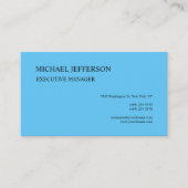 Premium Silk Moderne Elegant einfach blau Visitenkarte (Vorderseite)