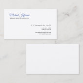 Premium Silk Moderne Elegante Kalligraphie Blau We Visitenkarte (Vorne/Hinten)