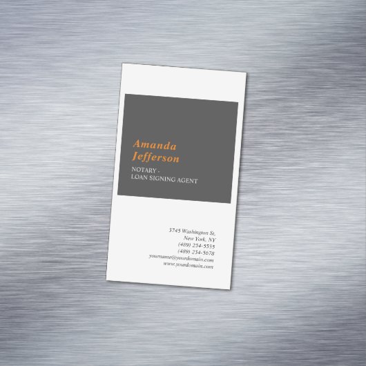 Premium Silk Modernes, Minimalistisches Berufliche Magnetische Visitenkarte (Beispiel)