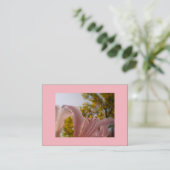 Premium Silk Pink Lilie Visitenkarte (Stehend Vorderseite)