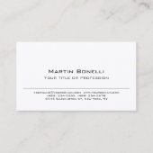 Premium Silk Schwarz & Weiß Professorinnen Moderne Visitenkarte (Vorderseite)