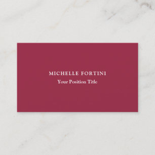 Premium Silk Trendy Minimalistisch AZ Kardinal Red Visitenkarte