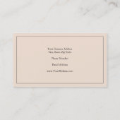 Premium Silk Trendy Minimalistisch Beruflich moder Visitenkarte (Rückseite)