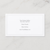 Premium Silk Trendy Minimalistisch Beruflich Visitenkarte (Rückseite)