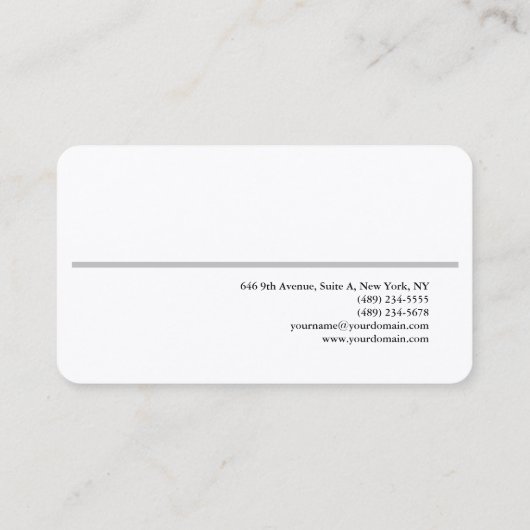 Premium Silke Schlicht Beruflich Minimalistisch mo Visitenkarte (Rückseite)