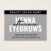 Premium Silver Eyebrow Tint Henna Brows Aftercare (Vorderseite)