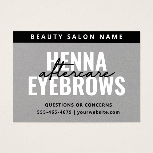 Premium Silver Eyebrow Tint Henna Brows Aftercare (Vorderseite)