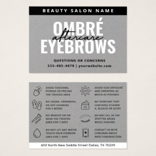 Premium Silver Gray Ombre Pulver Brows Aftercare