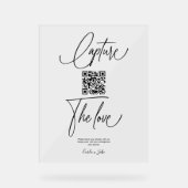 Premium Simple Share Wedding Fotos QR Code Acrylschild (Vorderseite)