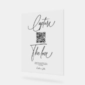 Premium Simple Share Wedding Fotos QR Code Acrylschild (Winkel)