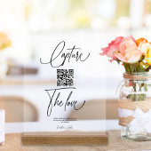 Premium Simple Share Wedding Fotos QR Code Acrylschild