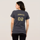 Premium Soft Player Name Jersey Number Womens Tri-Blend Shirt (Rückseite voll)