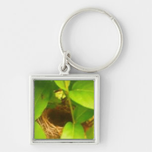 Premium Square Bird Nest Schlüsselanhänger