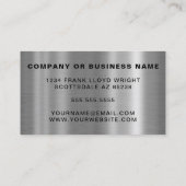 Premium Stainless Steel sieht Rot und Schwarz Cool Visitenkarte (Rückseite)