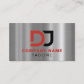 Premium Stainless Steel sieht Rot und Schwarz Cool Visitenkarte (Vorderseite)