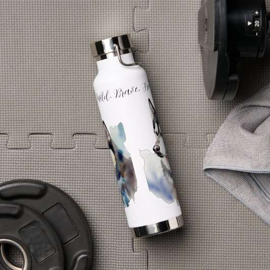 Premium Stainless Water Bottle with Artistic Siber Trinkflasche (Fitnessstudio)