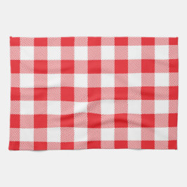 Premium Stylish Red and White Checkered Geschirrtuch