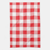 Premium Stylish Red and White Checkered Geschirrtuch (Vertikal)