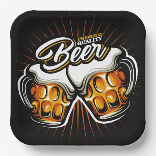 Premium-Teller für Bier Pappteller (Vorderseite)