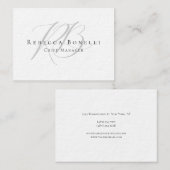 Premium Thick Exclusive Unique Modern Monogram Visitenkarte (Vorne/Hinten)