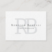 Premium Thick Exclusive Unique Modern Monogram Visitenkarte (Vorderseite)