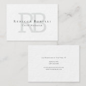 Premium Thick Exclusive Unique Modern Monogram Visitenkarte (Vorne/Hinten)