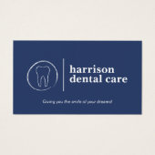 Premium Tooth Sketch Logo Blue Dentist (Vorderseite)