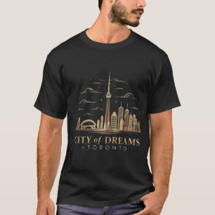 Premium Toronto - Tiefes Navy und Gold T-Shirt