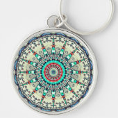 Premium Turquoise Round Schlüsselanhänger (Vorne)