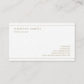 Premium Ultra Thick Faux Gold Text Luxurious Visitenkarte (Rückseite)