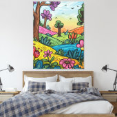 Premium umwickelte Leinwand 76 cm x 102 cm (Insitu (Schlafzimmer))
