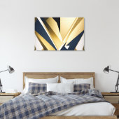 Premium-Unternehmensgeometrie Leinwanddruck (Insitu (Schlafzimmer))