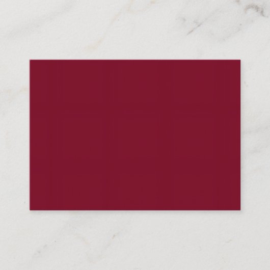 Premium verbranntes Maroon 3,5 x 2,5 Kartenformat Visitenkarte (Vorderseite)