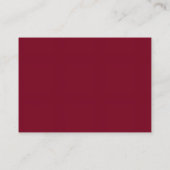 Premium verbranntes Maroon 3,5 x 2,5 Kartenformat Visitenkarte (Rückseite)
