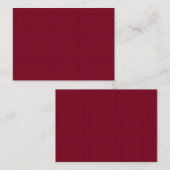 Premium verbranntes Maroon 3,5 x 2,5 Kartenformat Visitenkarte (Vorne/Hinten)