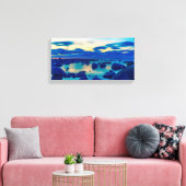 Premium Wrapped Canvas (Glanz) Leinwanddruck (Insitu (Wohnzimmer))