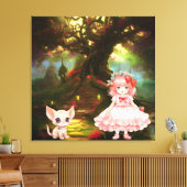 Premium Wrapped Canvas (Glanz) Leinwanddruck (Insitu (Wohnzimmer))