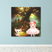 Premium Wrapped Canvas (Glanz) Leinwanddruck (Insitu (Holzboden))