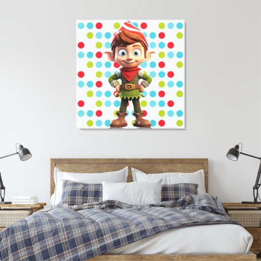 Premium Wrapped Canvas (Glanz) Leinwanddruck (Insitu (Schlafzimmer))