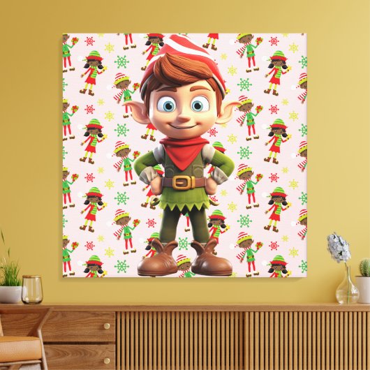 Premium Wrapped Canvas (Glanz) Leinwanddruck (Insitu (Wohnzimmer))