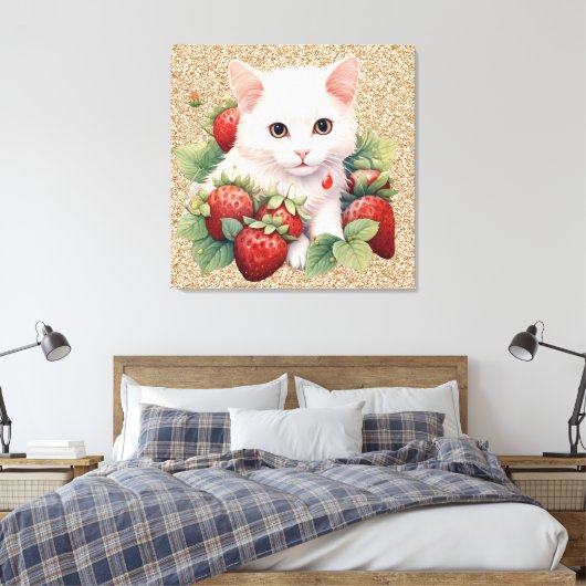 Premium Wrapped Canvas (Glanz) Leinwanddruck (Insitu (Schlafzimmer))