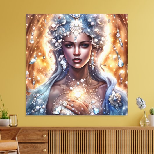 - Premium Wrapped Canvas (Glanz) Leinwanddruck (Insitu (Wohnzimmer))