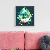 - Premium Wrapped Canvas (Glanz) Leinwanddruck (Insitu (Wohnzimmer))