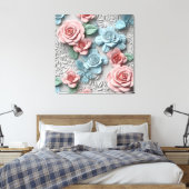 Premium Wrapped Canvas (Glanz) Leinwanddruck (Insitu (Schlafzimmer))