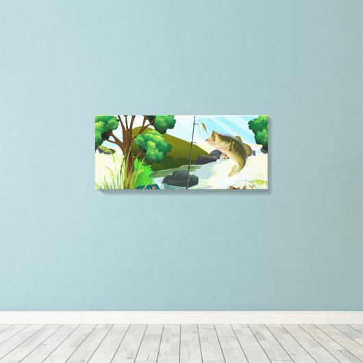 Premium Wrapped Canvas (Glanz) Leinwanddruck (Insitu (Holzboden))