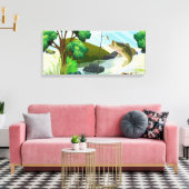 Premium Wrapped Canvas (Glanz) Leinwanddruck (Insitu (Wohnzimmer))