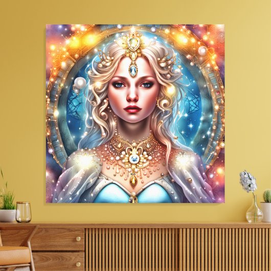 - Premium Wrapped Canvas (Glanz) Leinwanddruck (Insitu (Wohnzimmer))